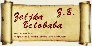 Željka Belobaba vizit kartica